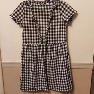 Gingham plaid babydoll dress Sz 4